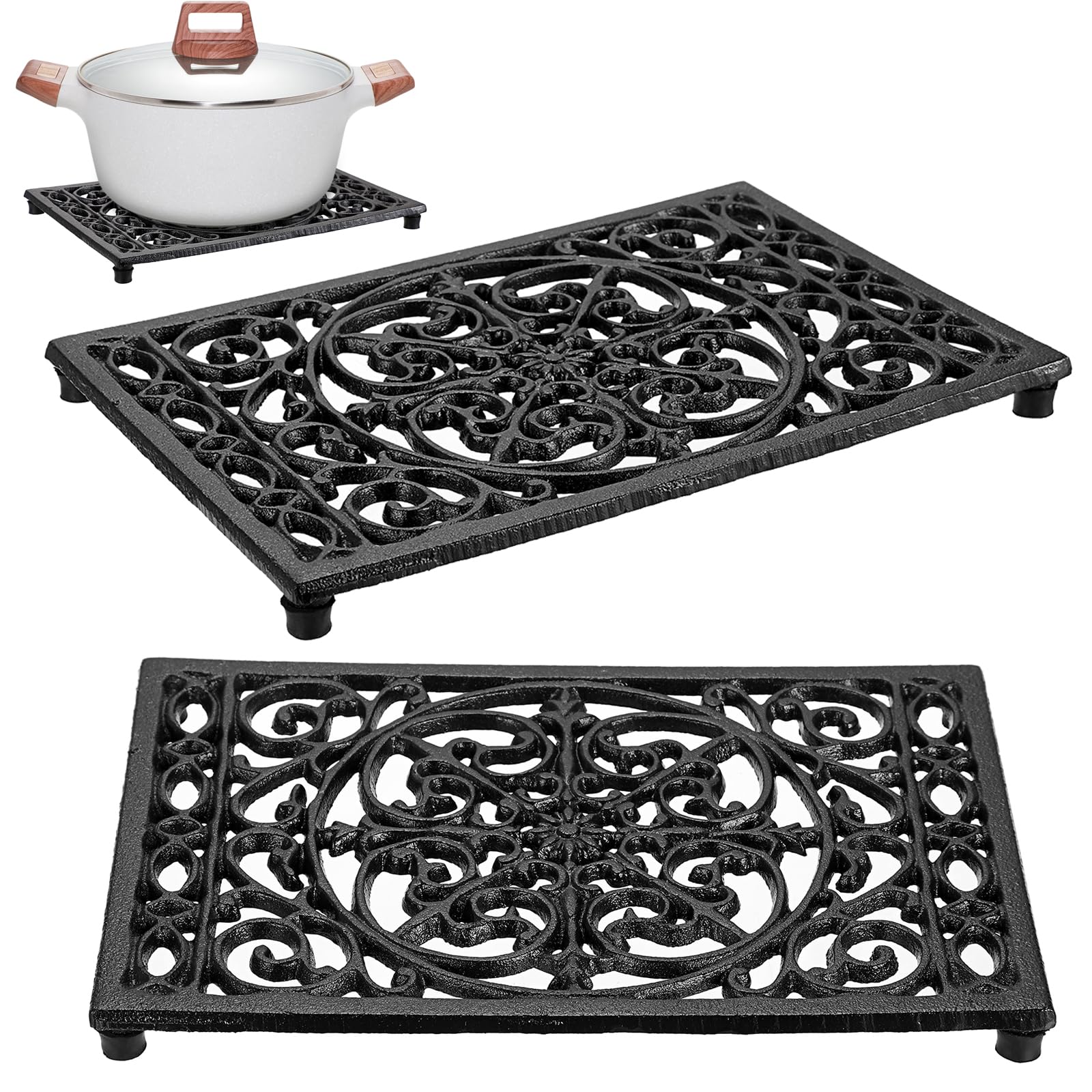 Cast Iron Corn - Rectangle Cast Iron Trivet Heat Resistant