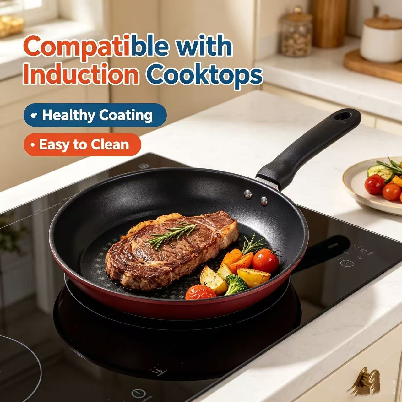 Mini Pancake Griddle - Premium Granite Non Stick Frying Pan,
