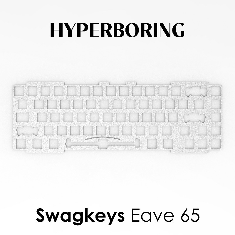 Crepe Pan Carbon - Swagkeys Eave65 Keyboard Positioning Board Customized