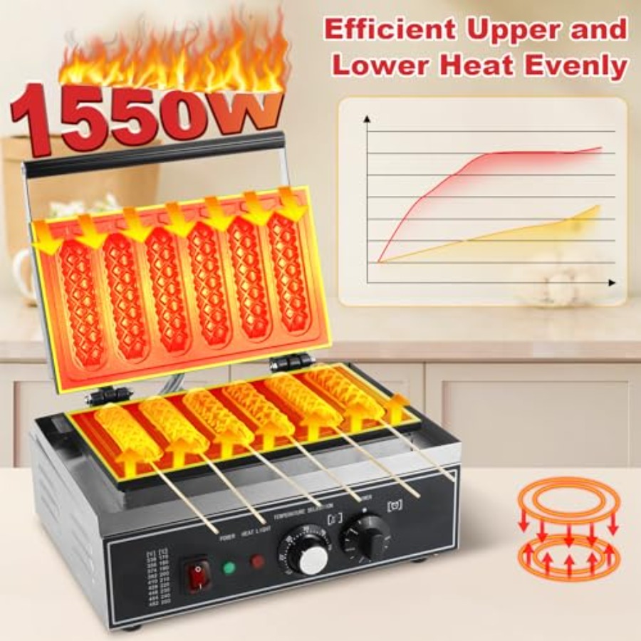 Commercial Corn Dog Maker 1550 - Corn Dog Stick reseña y precio