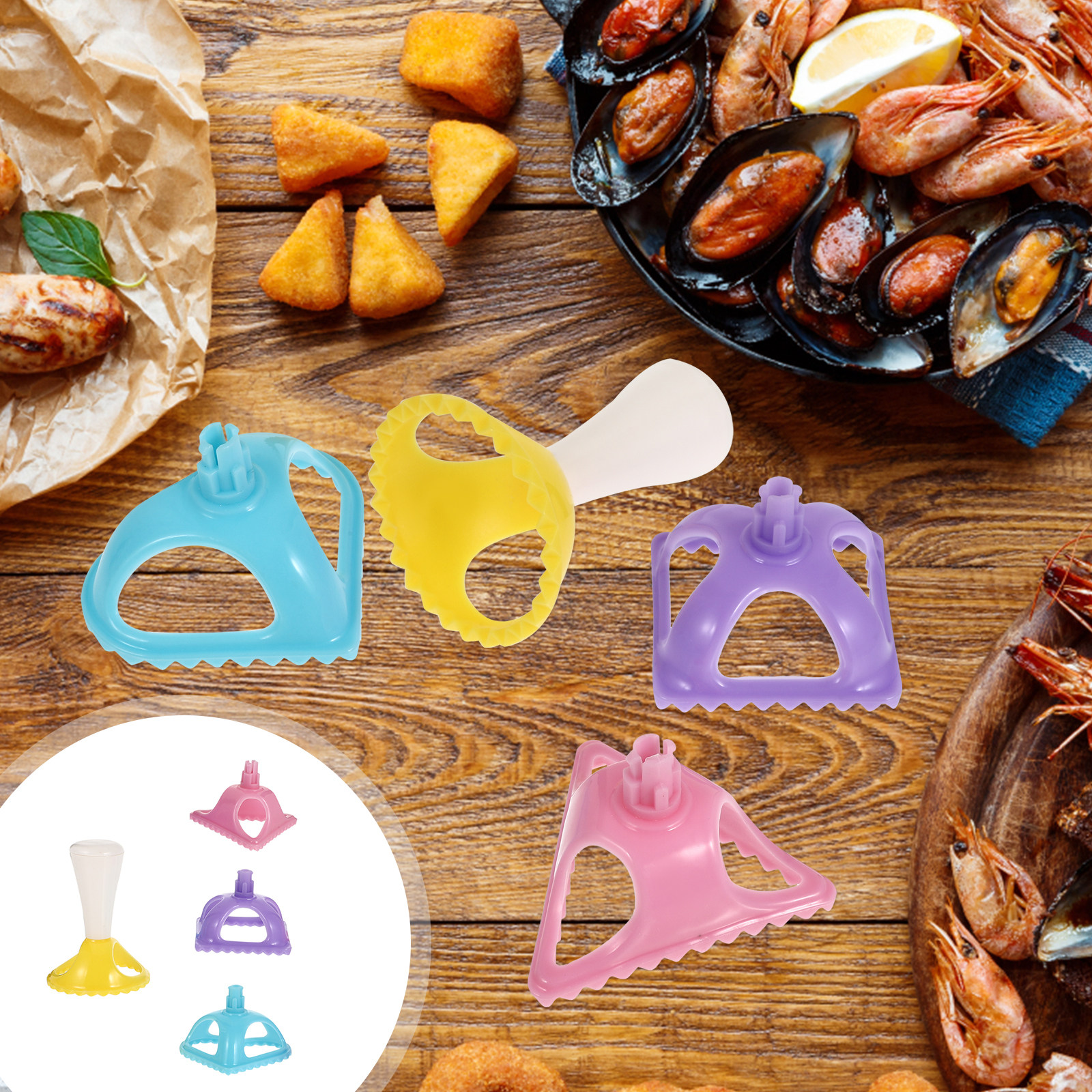 4Pcs Dumpling Turnover Mold Se - Dumpling Press Set reseña y precio