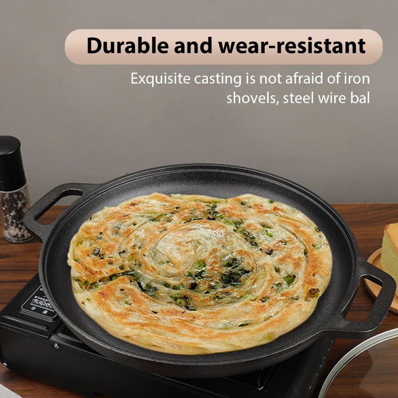 Cast Iron Frying Pan Non-stick - Danish Pancake Pan reseña y precio