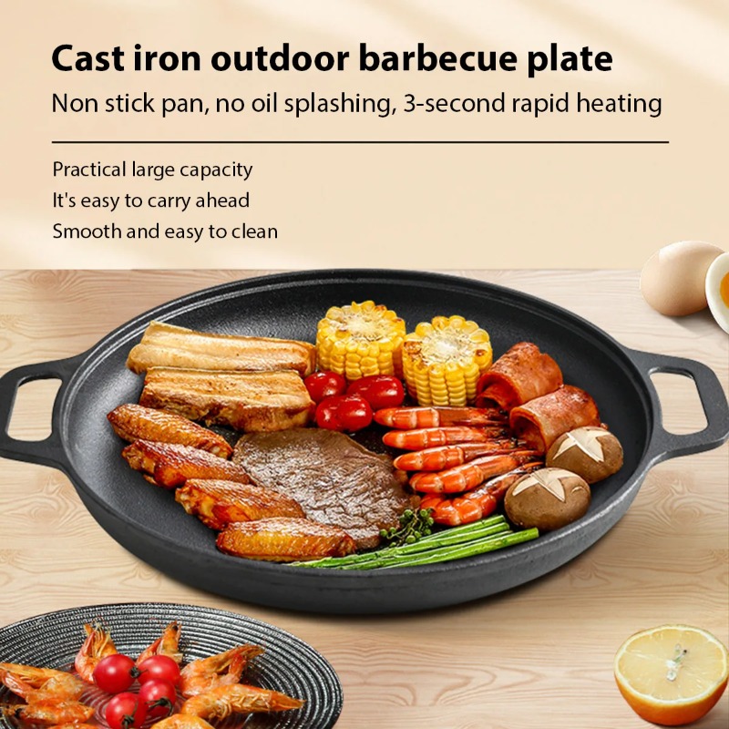 Cast Iron Frying Pan Non-stick - Danish Pancake Pan reseña y precio
