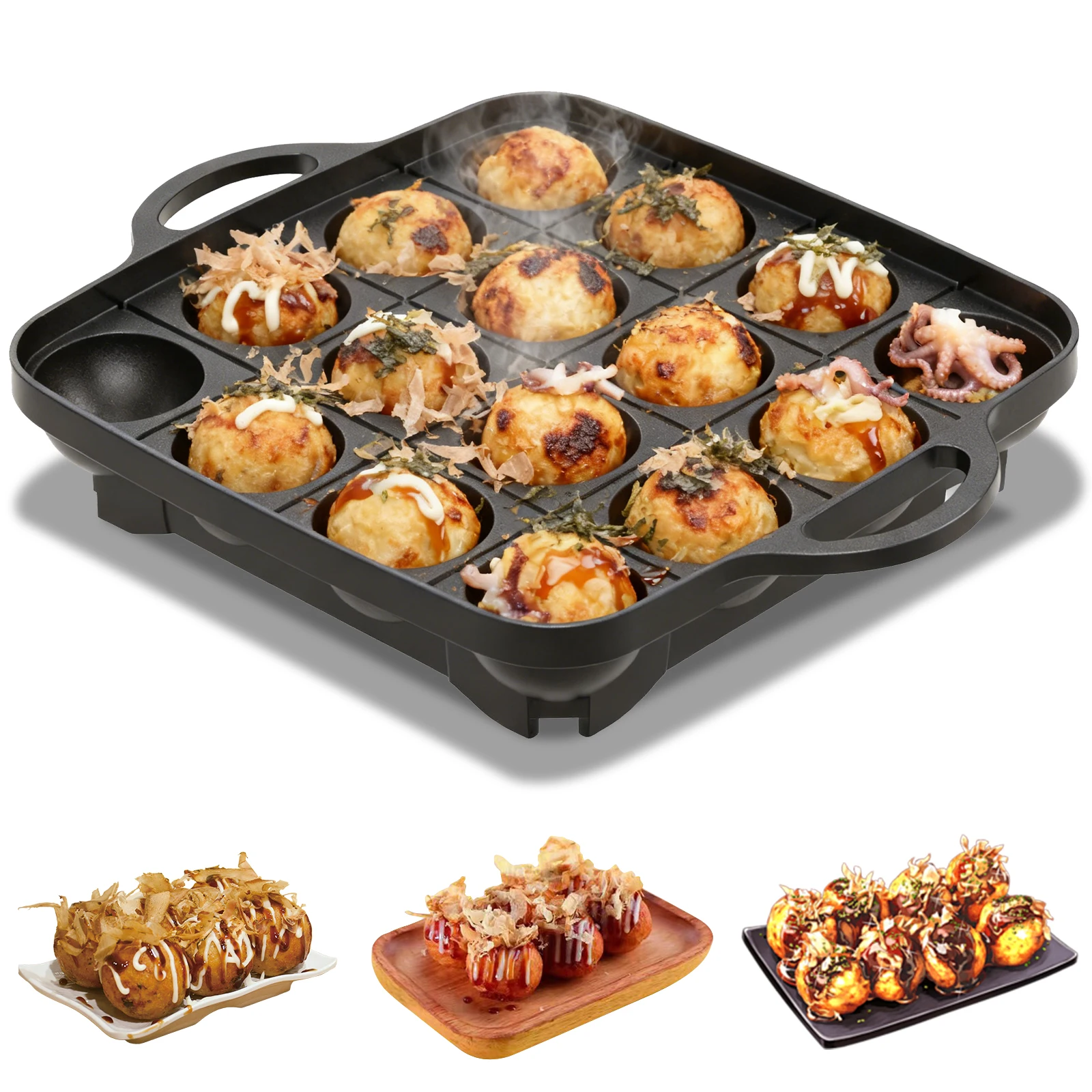 16 Holes Takoyaki Pan Cast Alu - Takoyaki Grill Plate reseña y precio