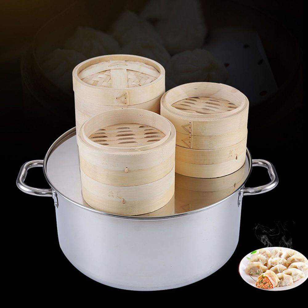 Steaming With Lid Cooking Tool - Bao Steamer Bamboo reseña y precio