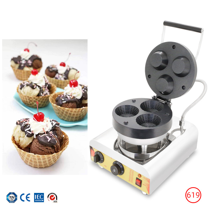 Commercial Triple-Hole Ice Cre - Waffle Cone Maker reseña y precio