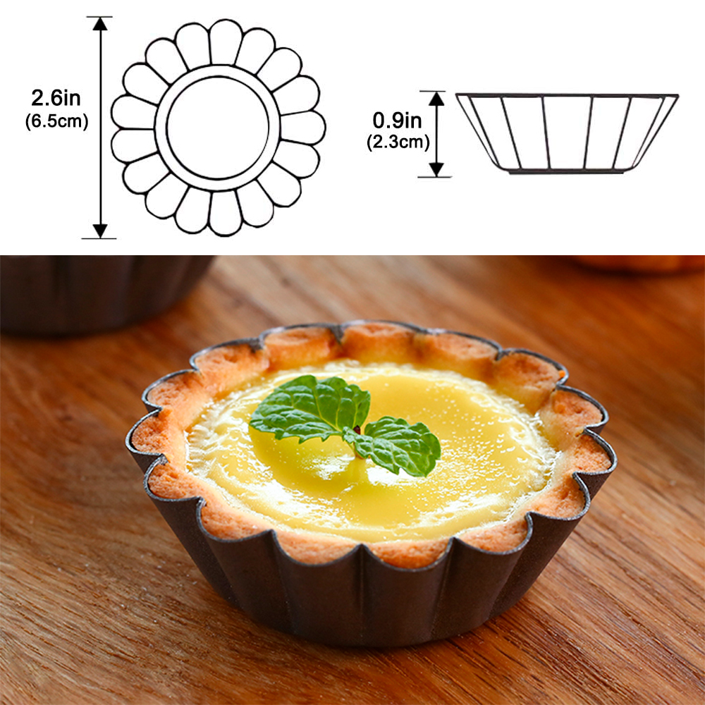 12Pcs Pan Mold Tart Quiche Fla - Egg Waffle Pan reseña y precio