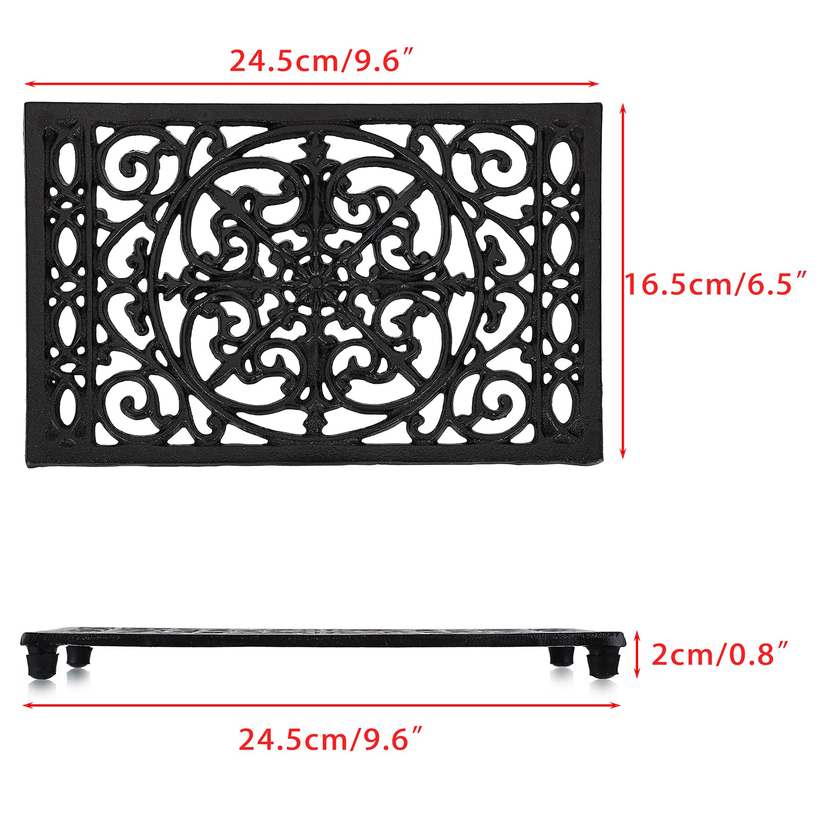 Rectangle Cast Iron Trivet Hea - Cast Iron Corn reseña y precio