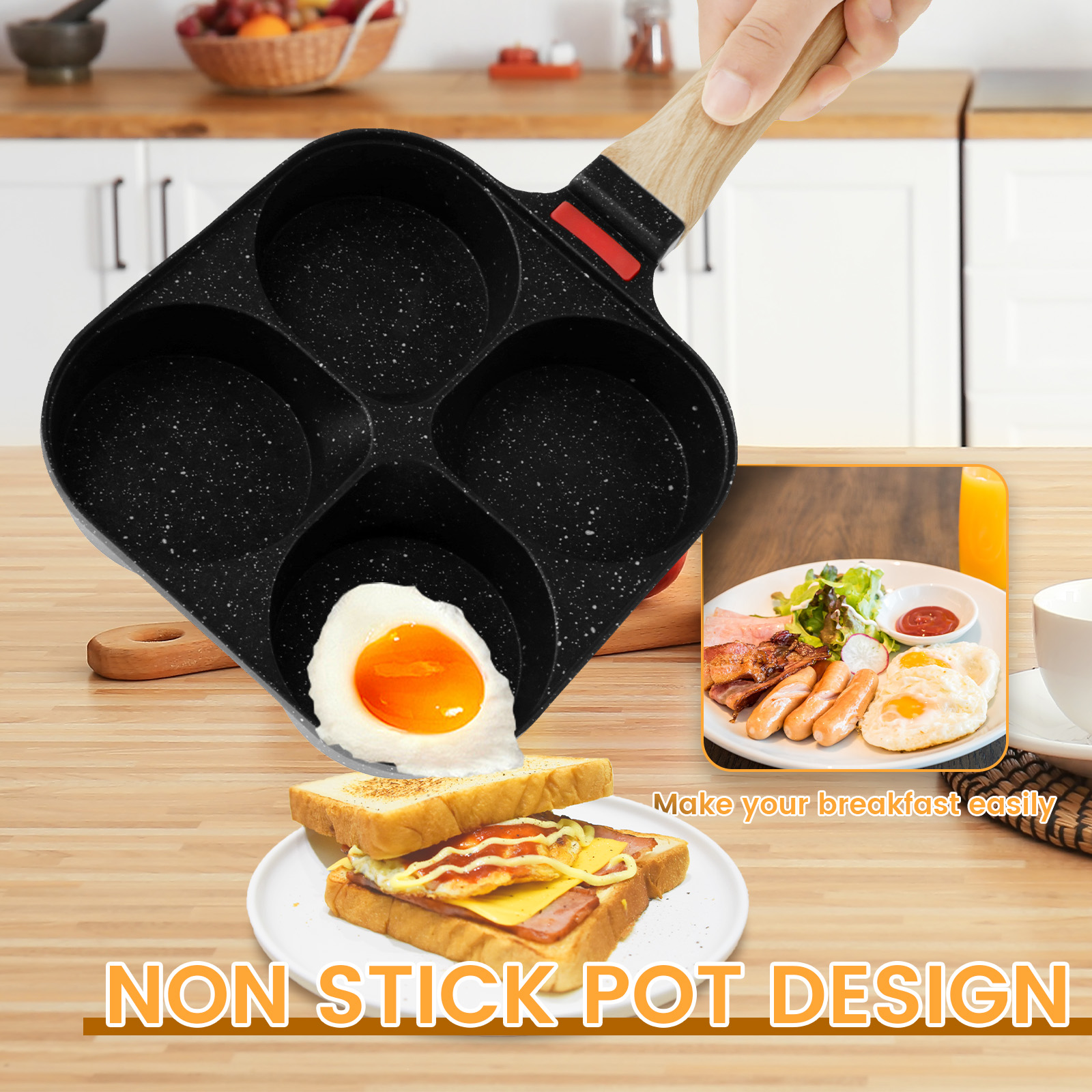 Egg Frying Pan Nonstick Pancak - Mini Pancake Griddle reseña y precio