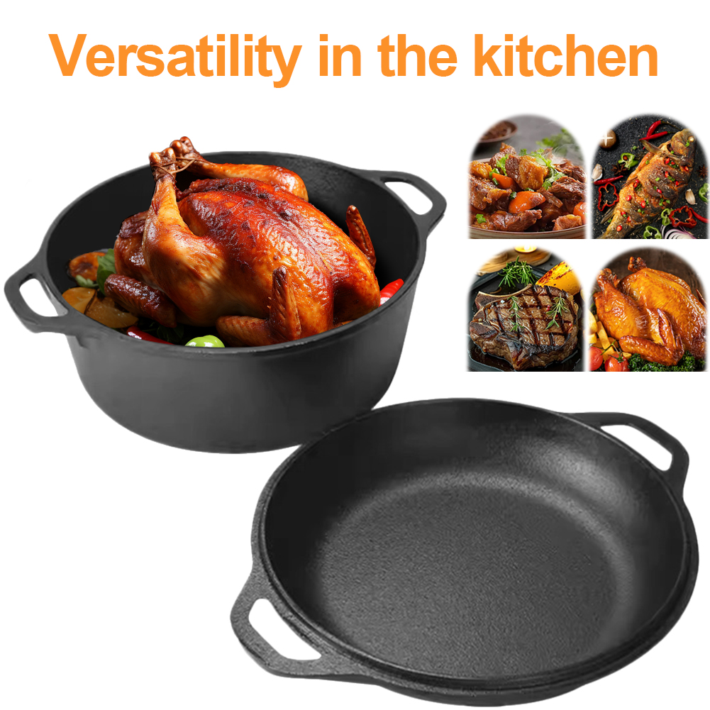 2 in 1 Cast Iron Dutch Oven Po - Cast Iron Corn reseña y precio