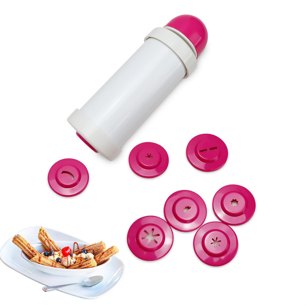 1pc DIY Manual Cookie Press Ma - Churros Maker Gun reseña y precio