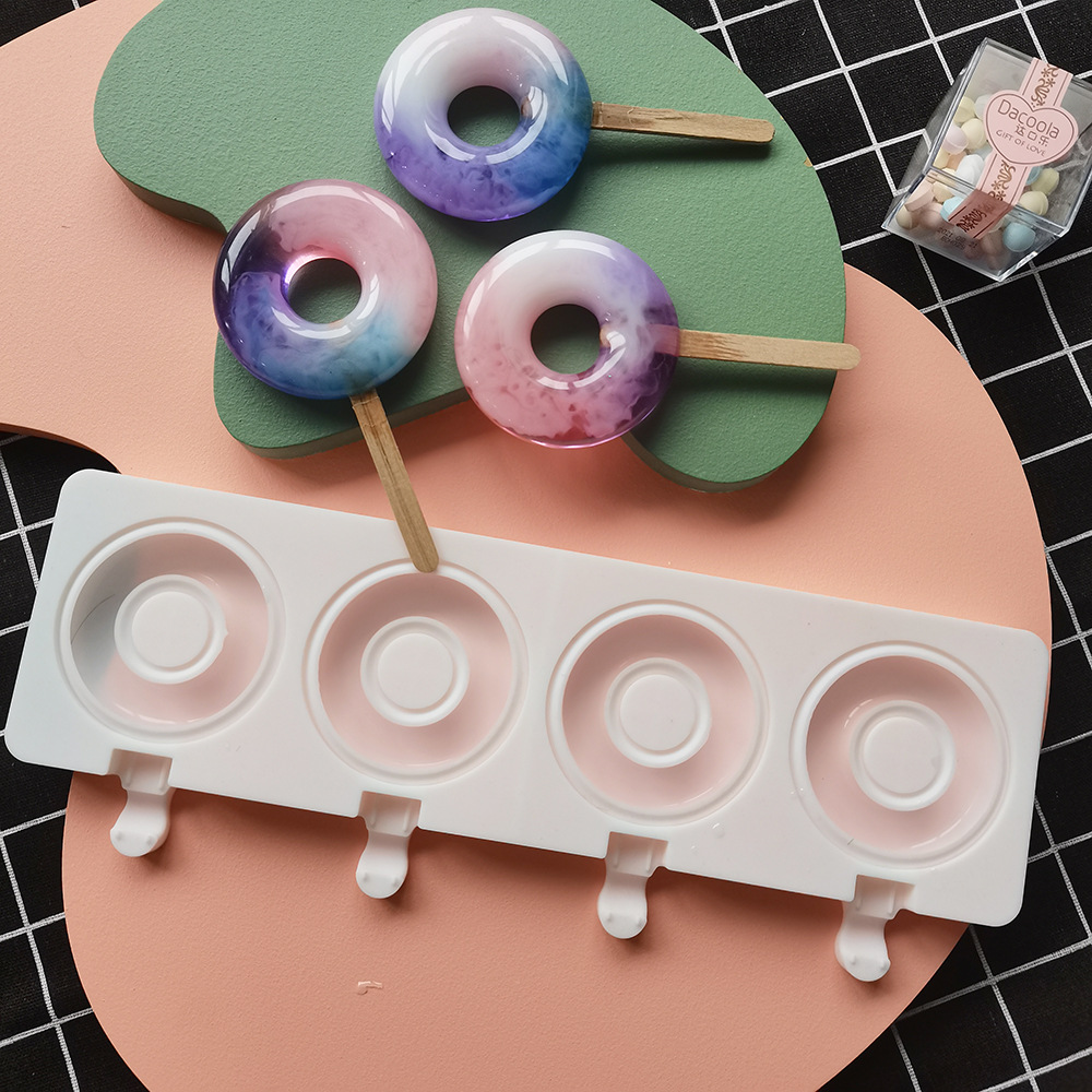 Large Donut 4 Cavity Ice Cream - Donut Mold Silicone reseña y precio