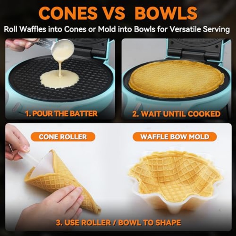 Waffle Cone Maker Machine with - Waffle Cone Maker reseña y precio