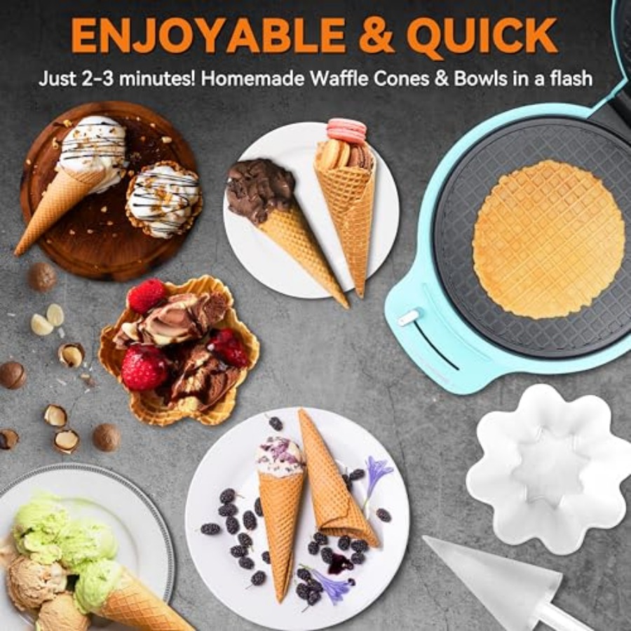 Waffle Cone Maker Machine with - Waffle Cone Maker reseña y precio