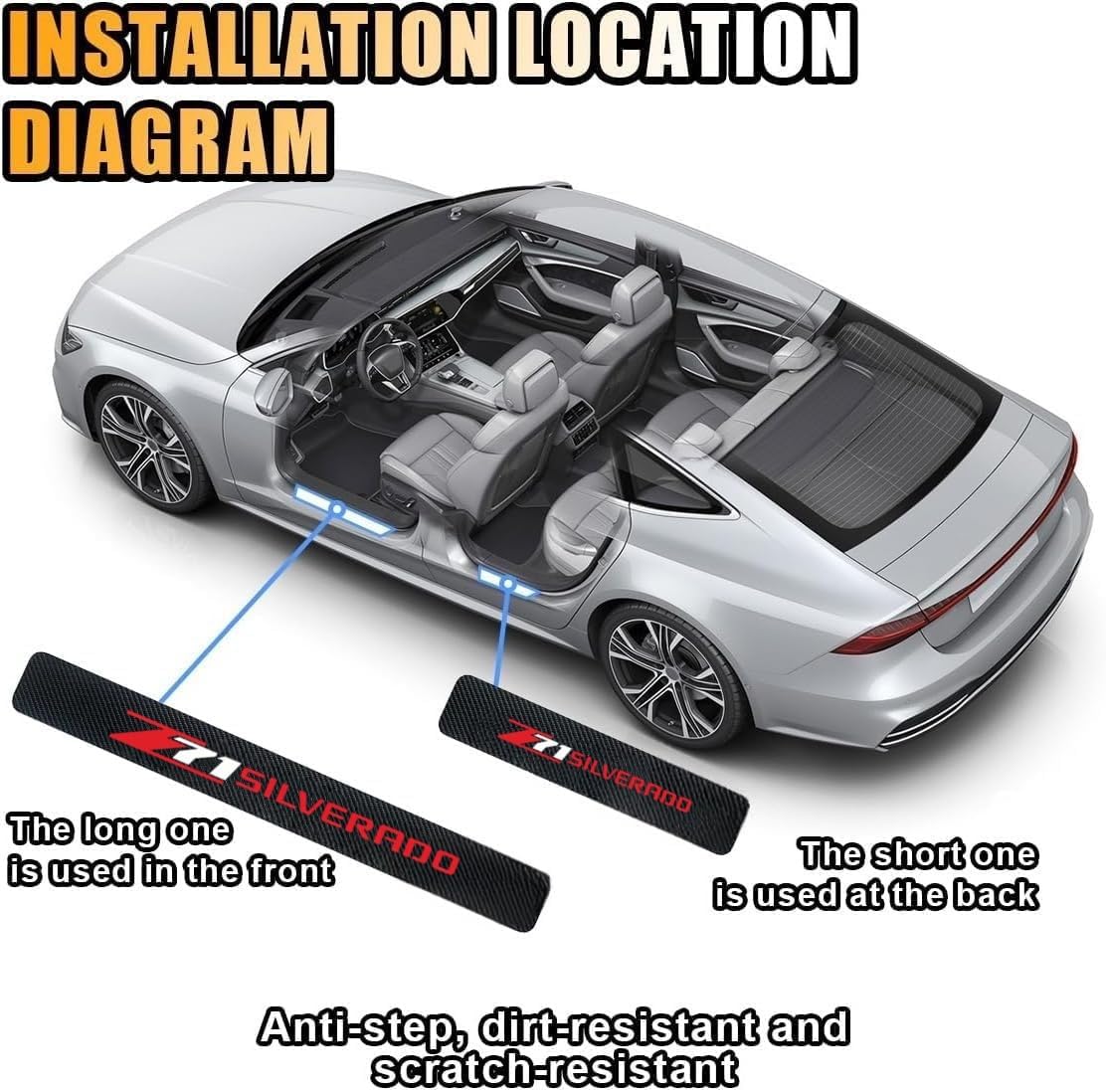 Car Door Sill Plate Guard Stic - Crepe Pan Carbon reseña y precio