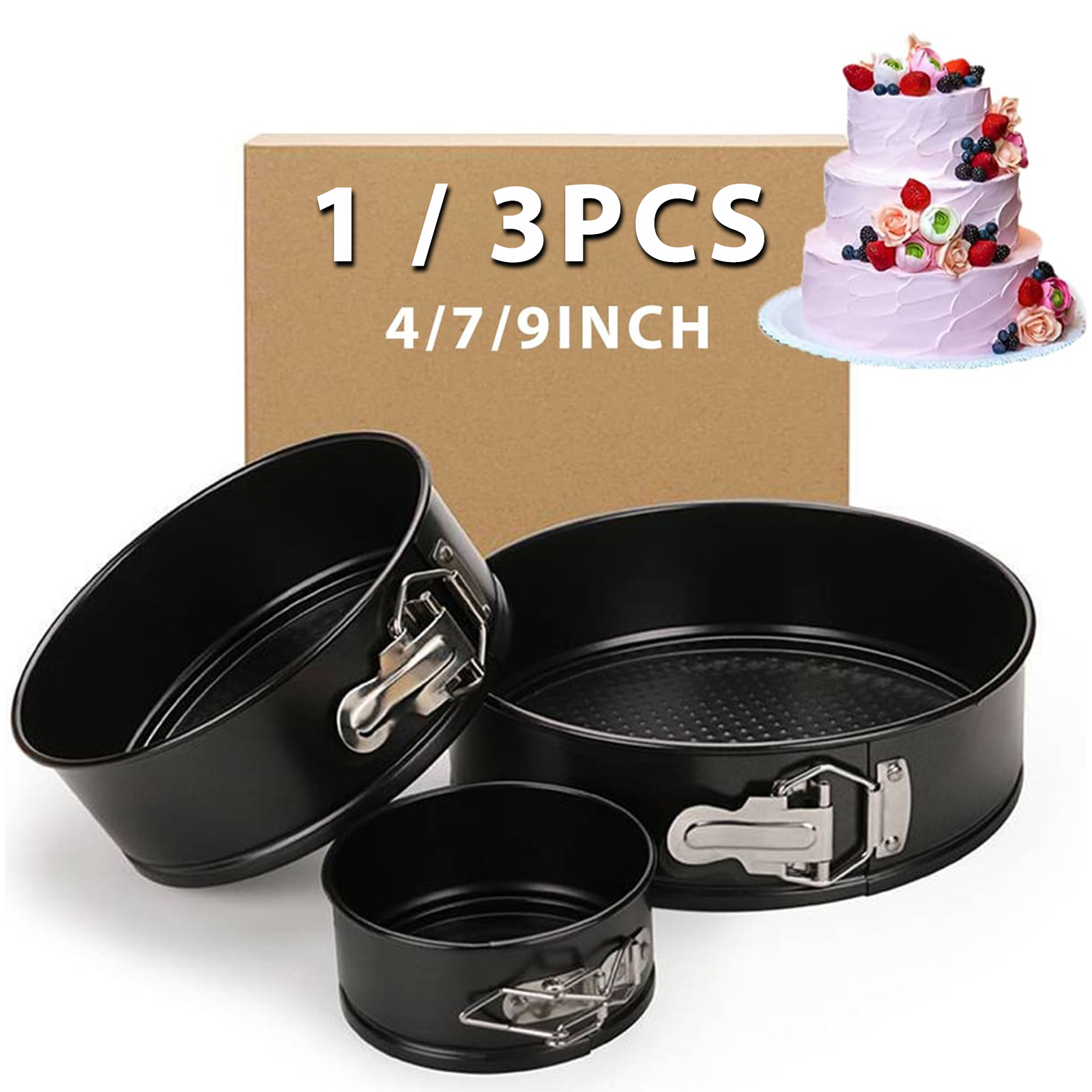 1PC, 3PCS Cake Pan Set, Round  - Egg Waffle Pan reseña y precio