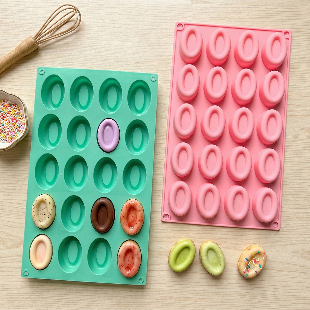 20 cavity oval donut silicone  - Donut Mold Silicone reseña y precio