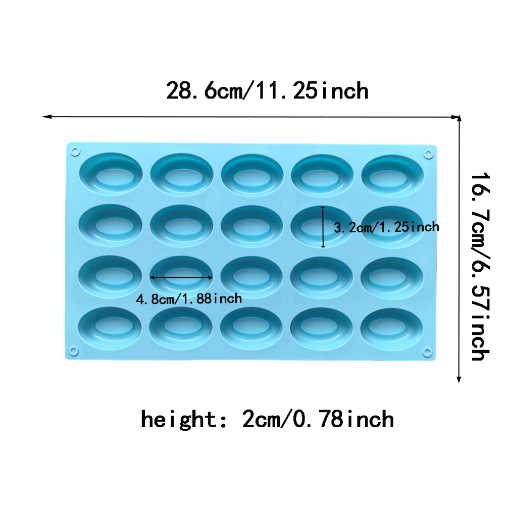 20 cavity oval donut silicone  - Donut Mold Silicone reseña y precio
