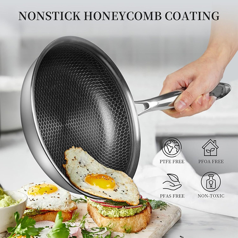 Stainless Steel Frying Pan wit - Egg Waffle Pan reseña y precio