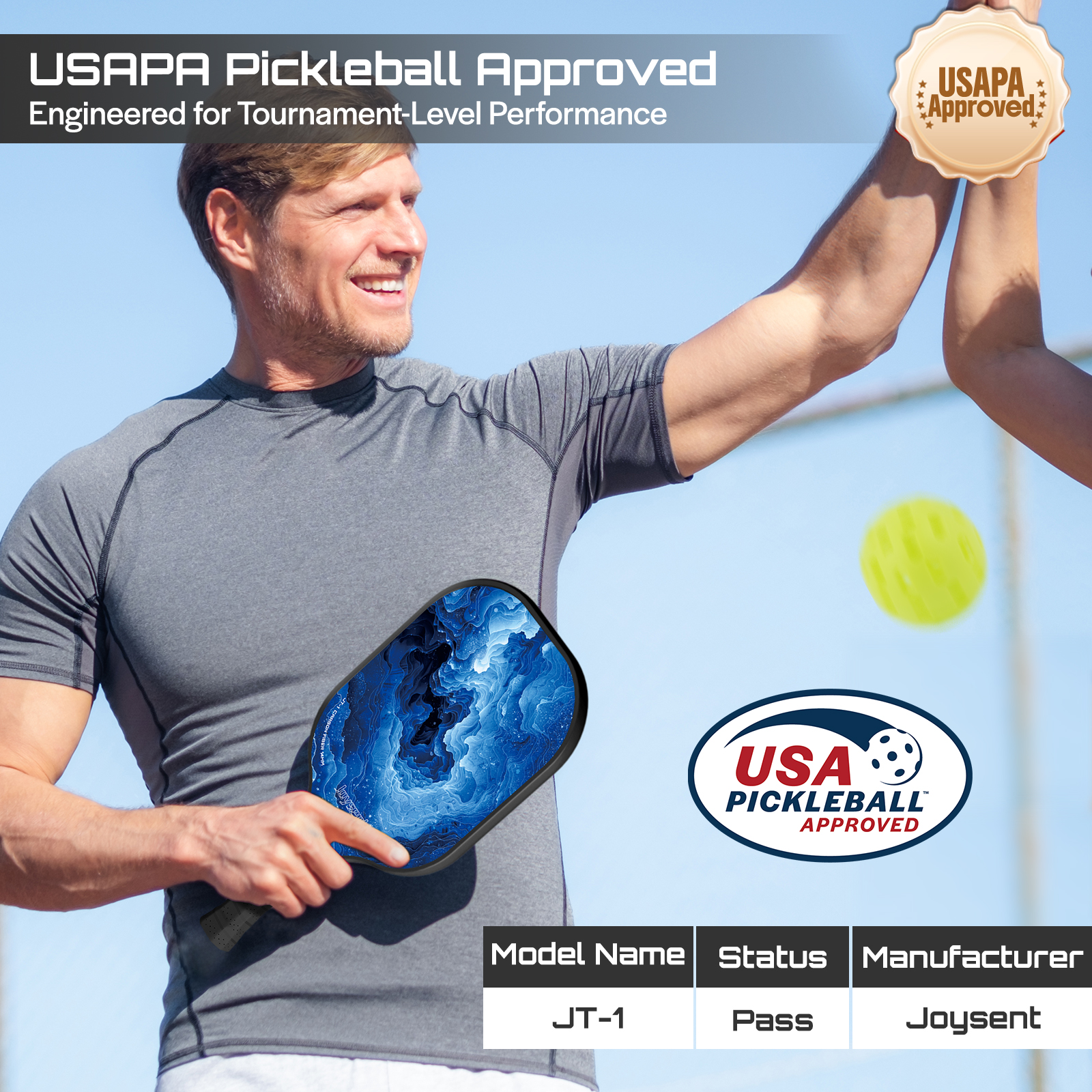 Joysent USAPA Approve Pickleba - Crepe Pan Carbon reseña y precio
