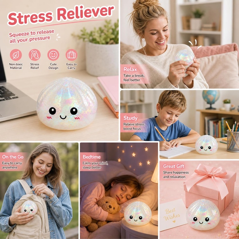 Glitter Bao Bun Squeeze Toy Ka - Bao Steamer Bamboo reseña y precio