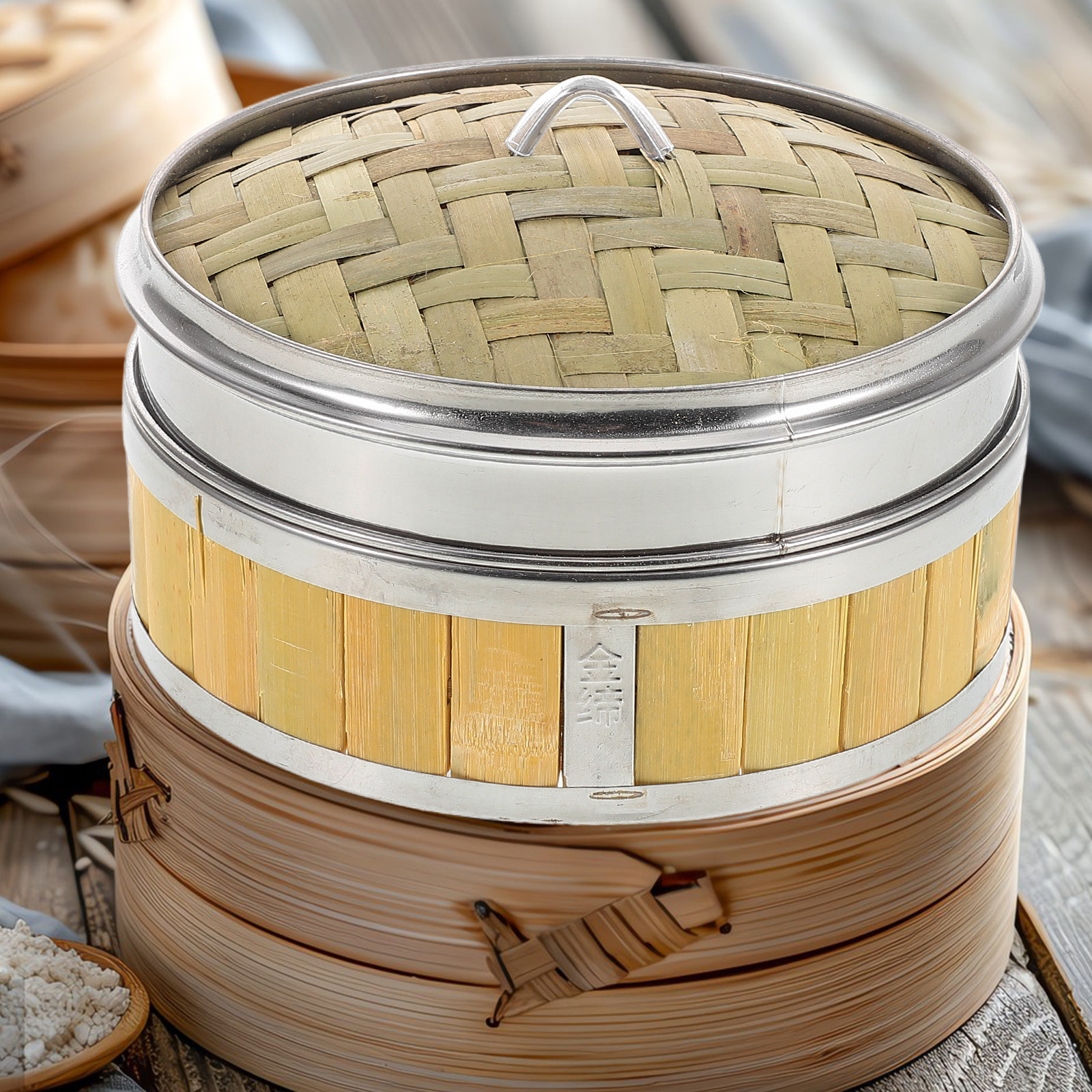 Traditional 18Cm Wood Steamer  - Bao Steamer Bamboo reseña y precio
