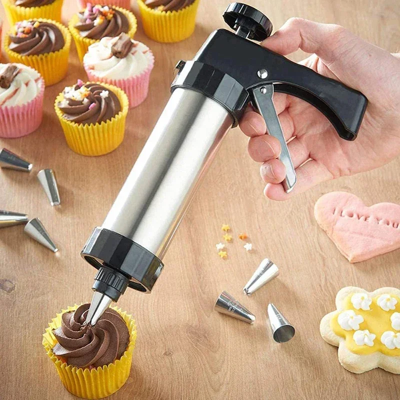 Cookie Press Gun Kit Stainless - Churros Maker Gun reseña y precio