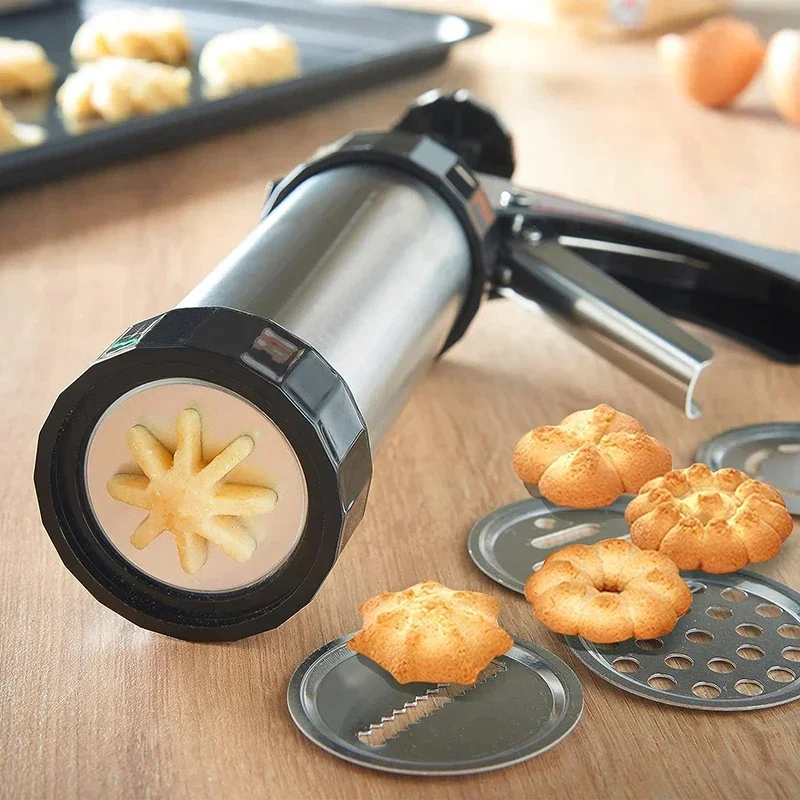 Cookie Press Gun Kit Stainless - Churros Maker Gun reseña y precio
