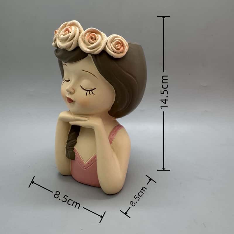 Cute girl flower pot silicone  - Potsticker Mold reseña y precio