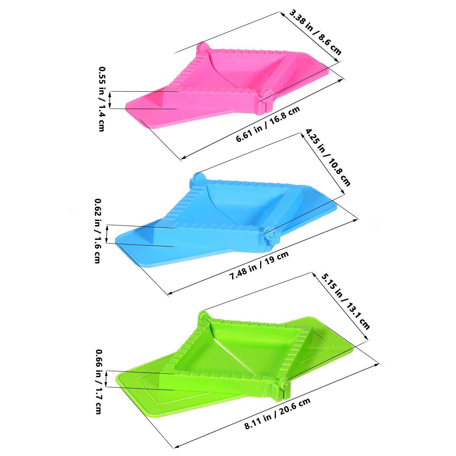 3Pcs Dumpling Mold Plastic Set - Dumpling Press Set reseña y precio