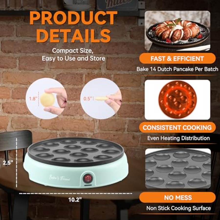 Mini Pancakes Maker Machine Du - Mini Pancake Griddle reseña y precio