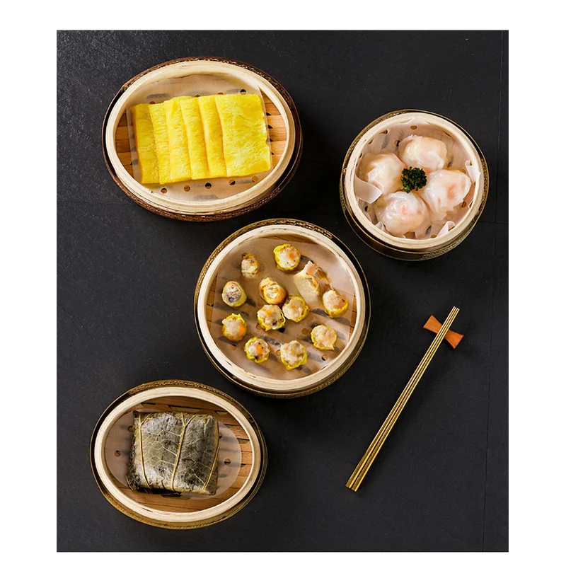 Chinese Bamboo Dimsum Lid Dump - Bao Steamer Bamboo reseña y precio