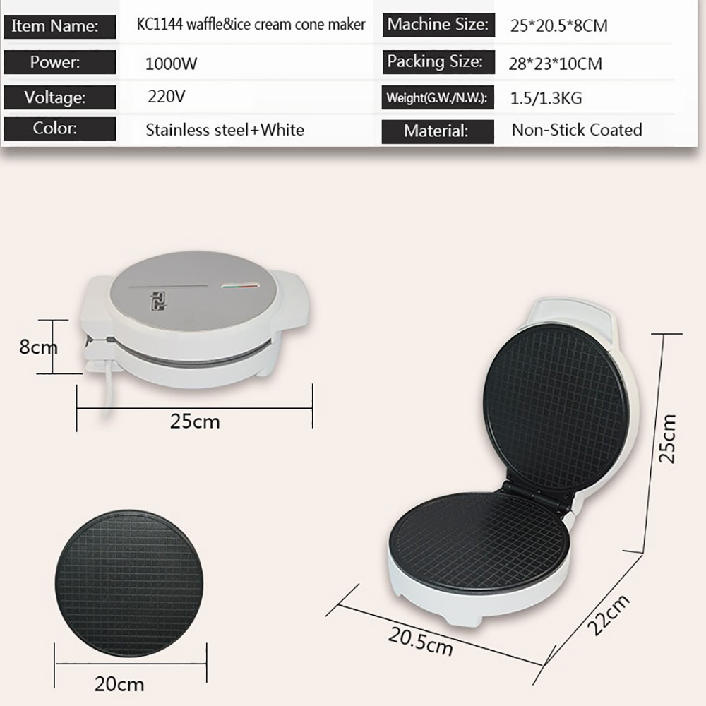 Waffle Cone Make Premium Egg R - Waffle Cone Maker reseña y precio