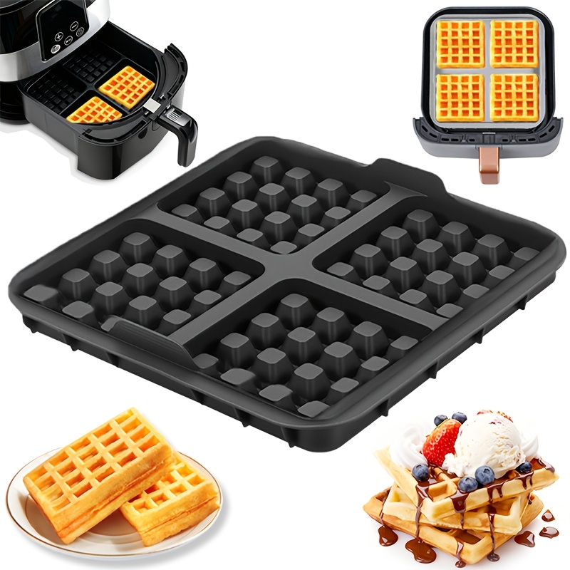Square Waffle Mold, Non-Stick  - Mini Pancake Griddle reseña y precio