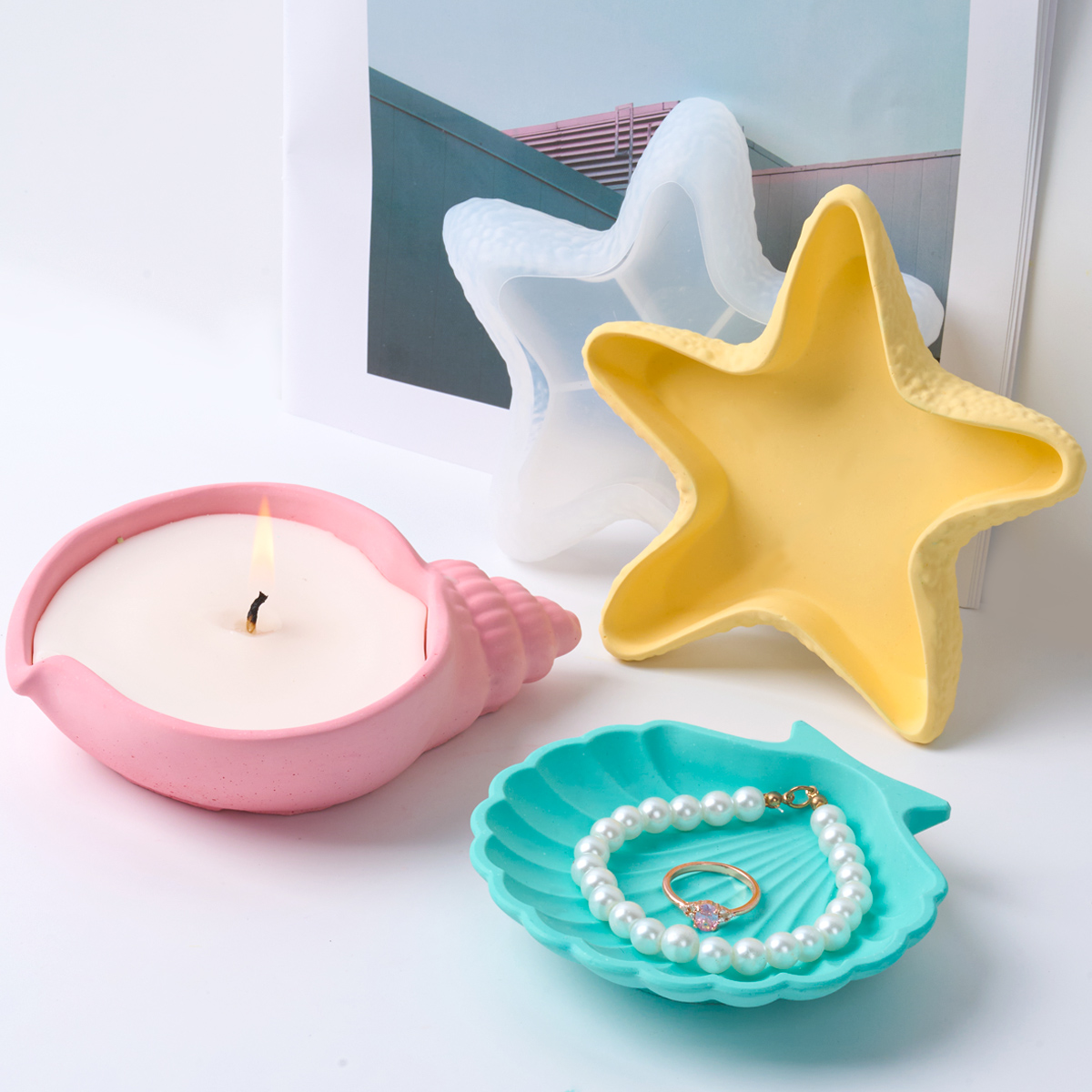 DIY Concrete Starfish Starage  - Potsticker Mold reseña y precio