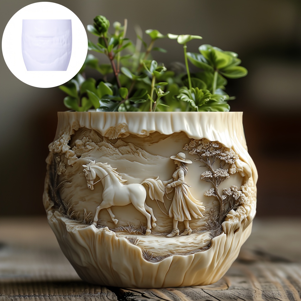 Beauty holding horse relief su - Potsticker Mold reseña y precio