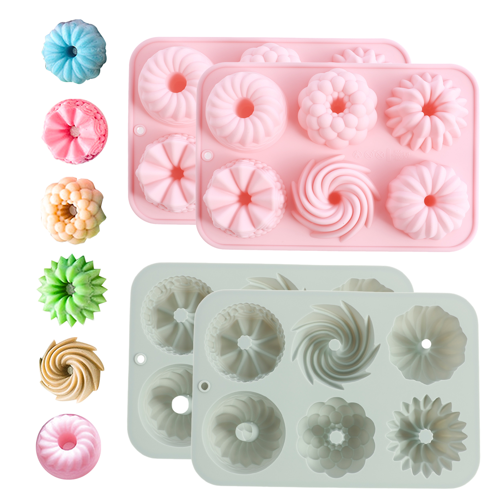 6-Cavity Silicone Fluted Tube  - Donut Mold Silicone reseña y precio