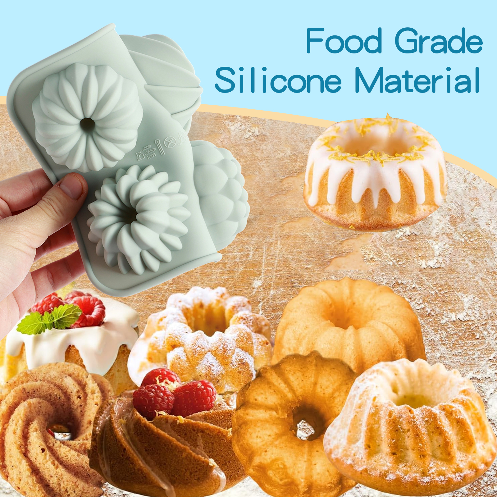 6-Cavity Silicone Fluted Tube  - Donut Mold Silicone reseña y precio