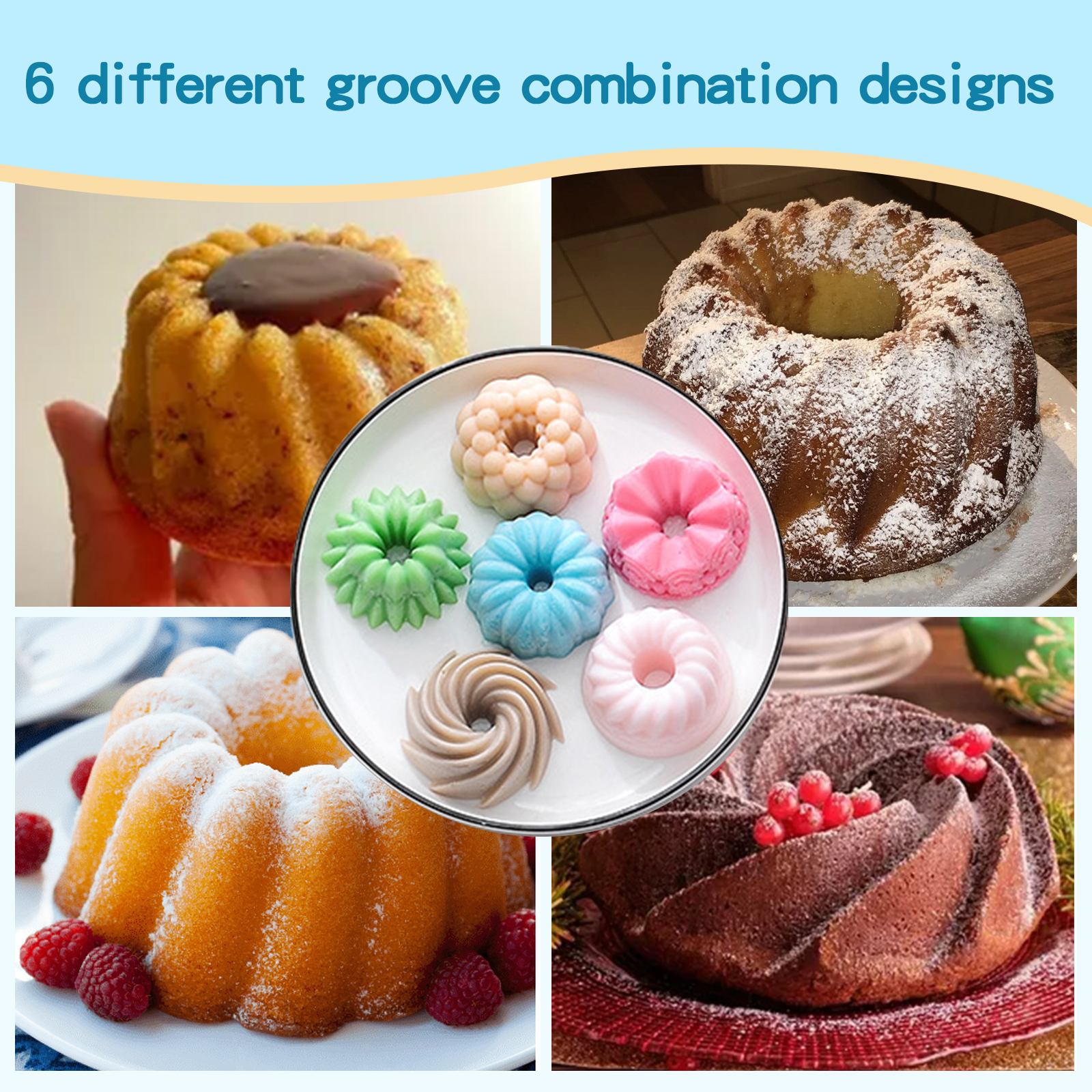 6-Cavity Silicone Fluted Tube  - Donut Mold Silicone reseña y precio