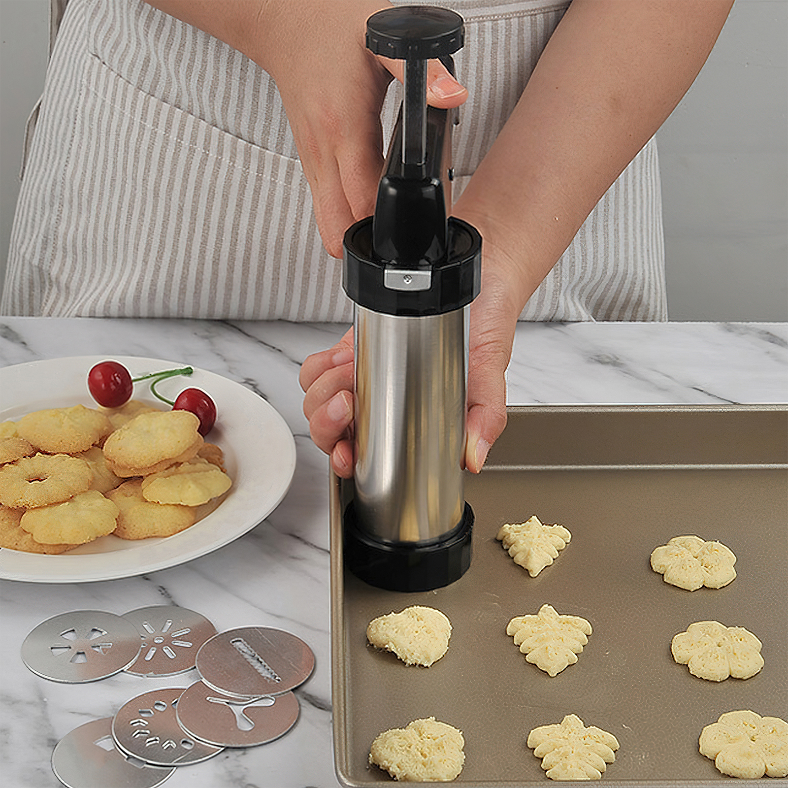 Christmas Cookie Press Gun and - Churros Maker Gun reseña y precio