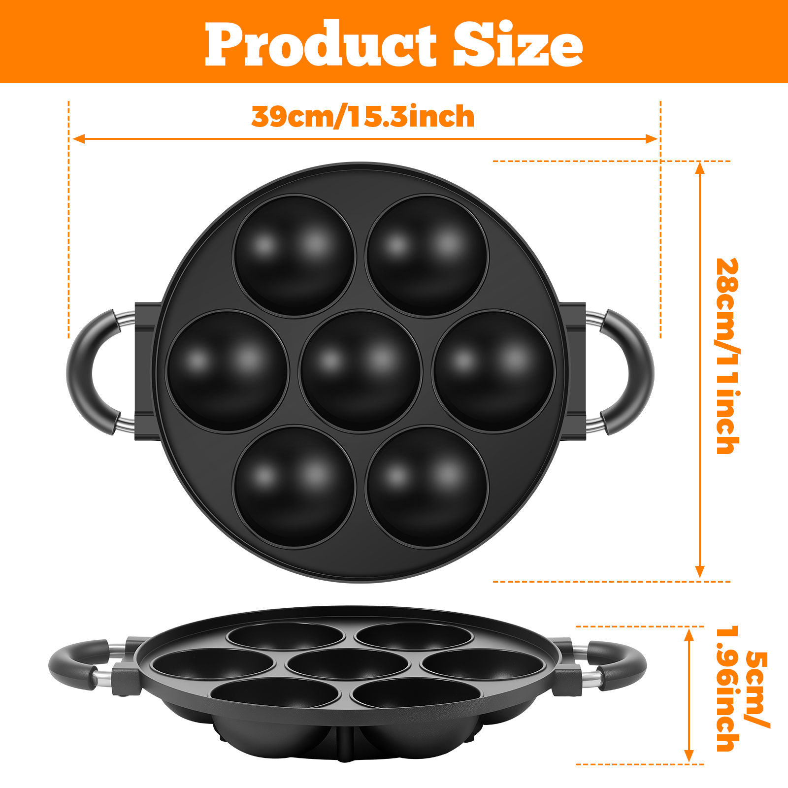 16/7 Holes Takoyaki Pan Alumin - Takoyaki Grill Plate reseña y precio