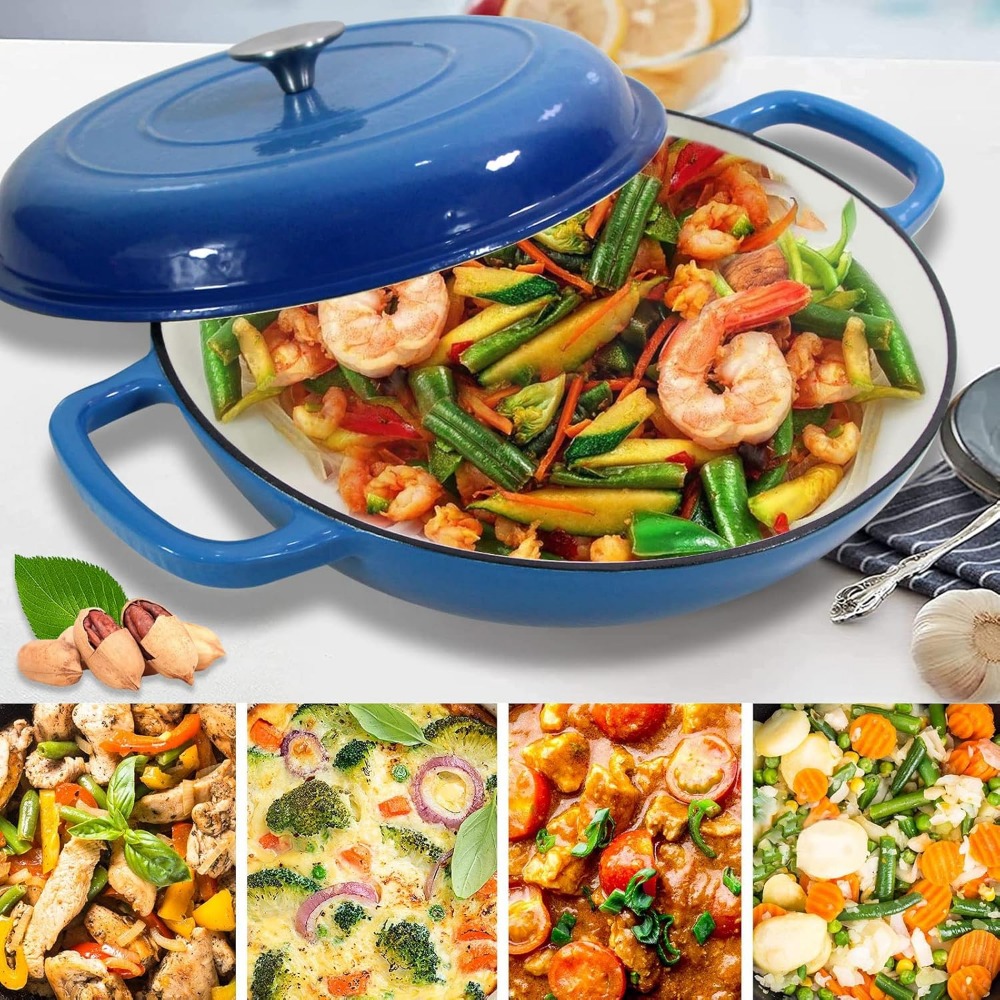 4.5L Dutch Oven Soup Pot Cast  - Cast Iron Corn reseña y precio