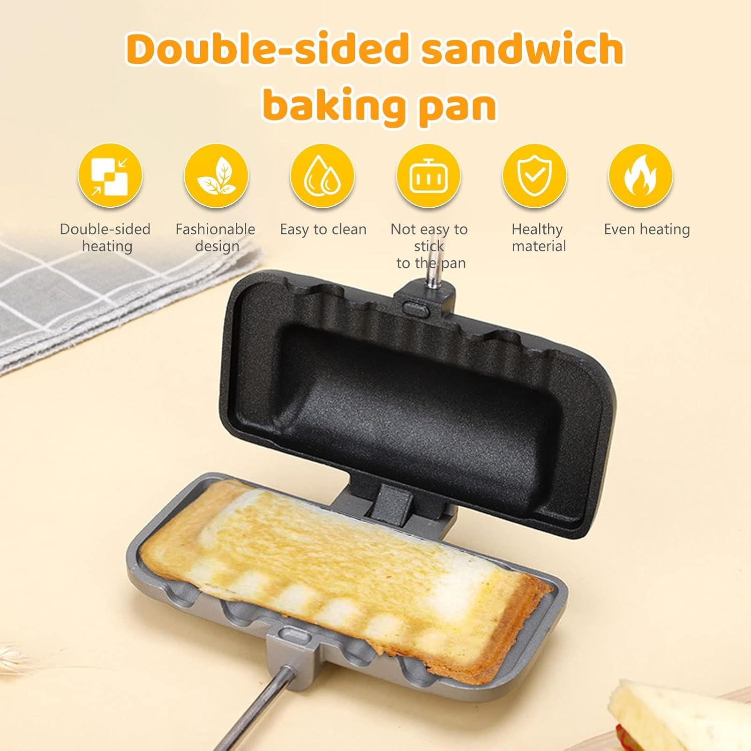 Double Sided Frying Pan, Sandw - Mini Pancake Griddle reseña y precio