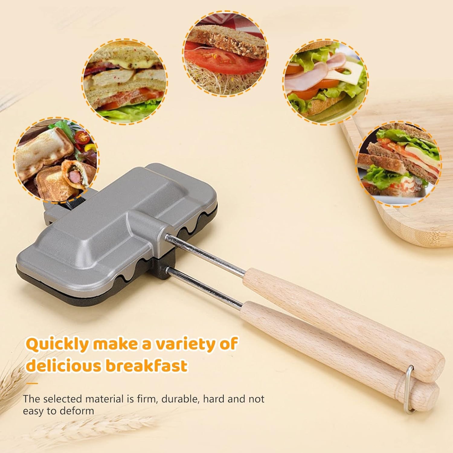 Double Sided Frying Pan, Sandw - Mini Pancake Griddle reseña y precio