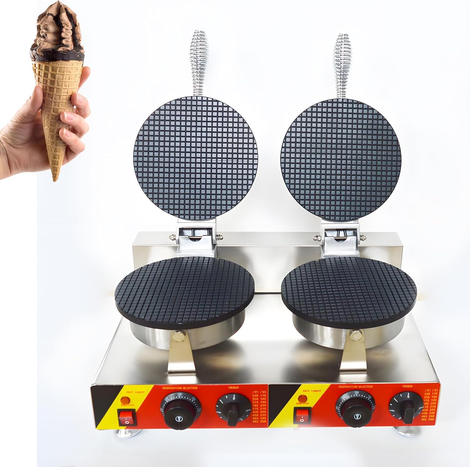 110V Commercial Double Station - Waffle Cone Maker reseña y precio