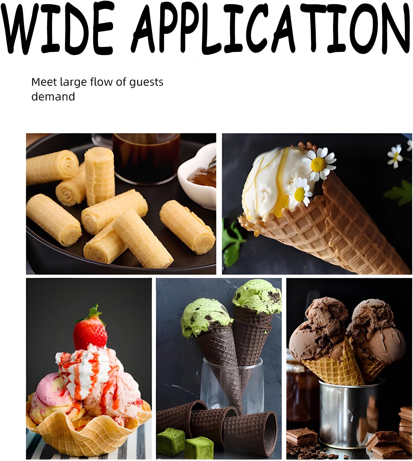 110V Commercial Double Station - Waffle Cone Maker reseña y precio