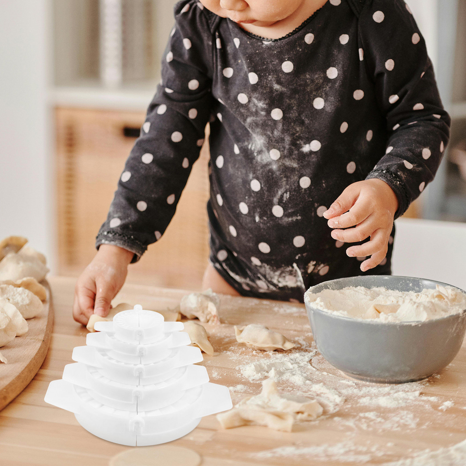5Pcs Chinese Dumpling Maker Se - Dumpling Press Set reseña y precio