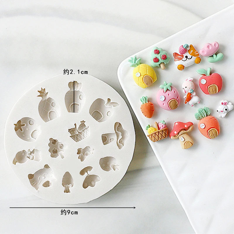 Cute Bunny Bear Carrot House S - Bunny Cake Mold reseña y precio