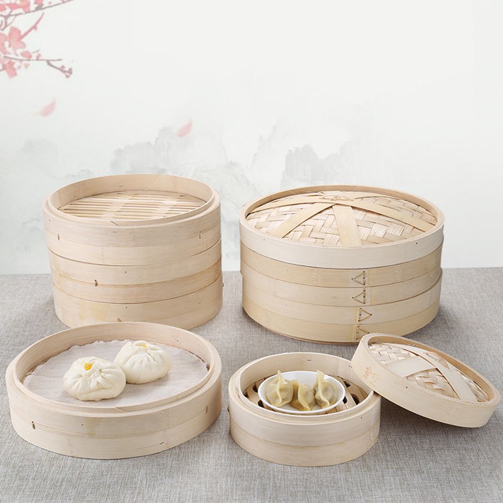 Handle Steam Basket Makes Tast - Bao Steamer Bamboo reseña y precio