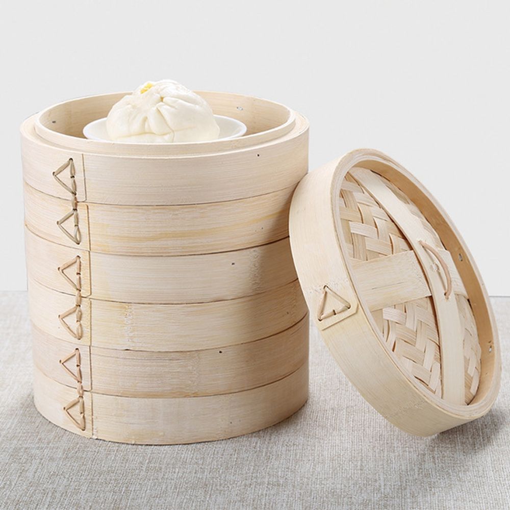Handle Steam Basket Makes Tast - Bao Steamer Bamboo reseña y precio